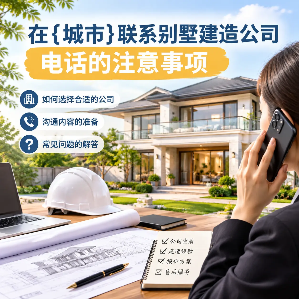 在晴隆联系别墅建造公司电话的注意事项